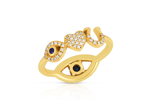 Eye Double Love You Ring